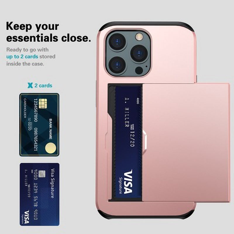 BowLift | Business Armor Slide Wallet iPhone Case