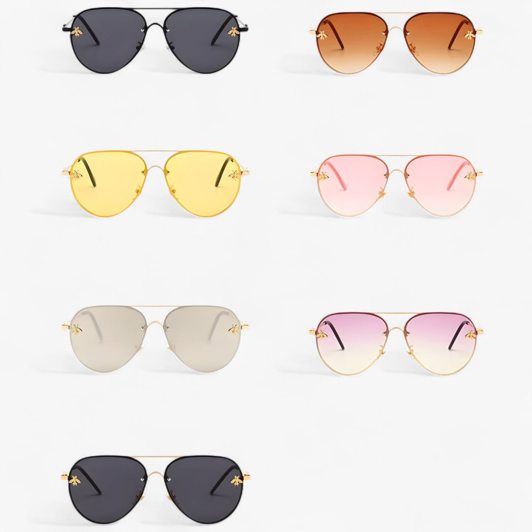 Vintage Pilot Sunglasses with Bee Detail – Halcyon | Bowlift