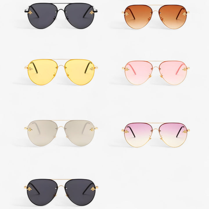 Vintage Pilot Sunglasses with Bee Detail – Halcyon | Bowlift