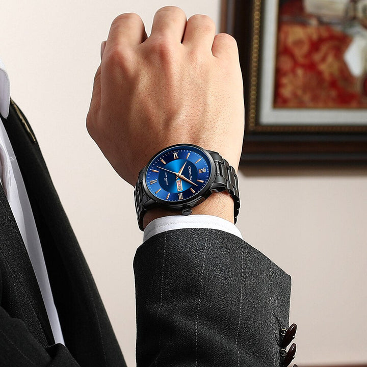 BowLift | Men's Luxury Waterproof Sports Watch – Stainless Steel Quartz Chronograph