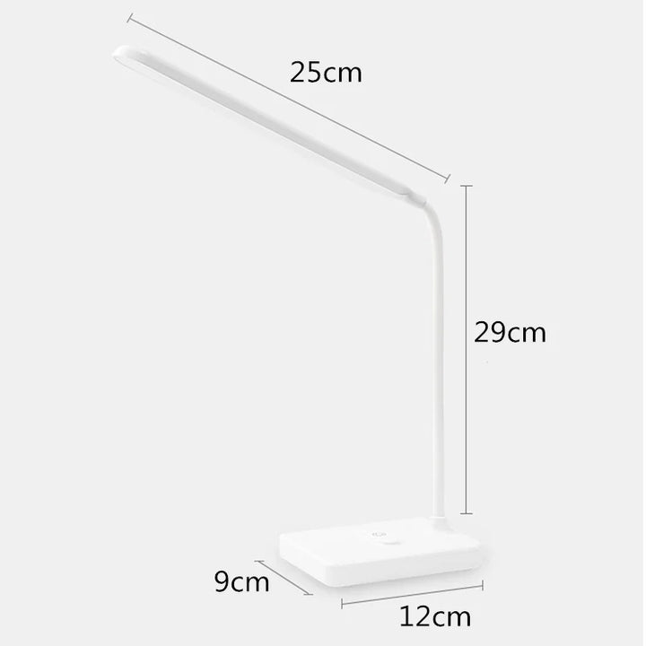 BowLift | LED table lamp | Eye-friendly & dimmable | Touch control | USB charging function & phone holder