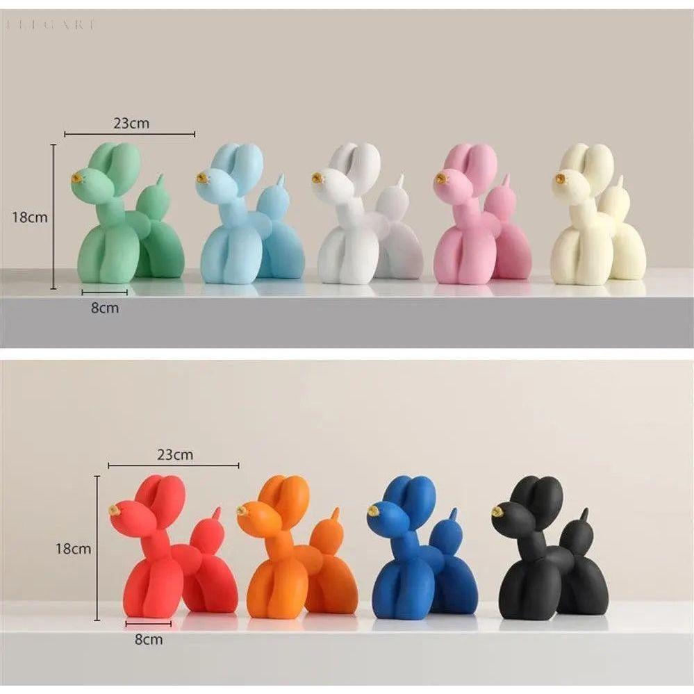 Haku - Balloon dog figure with golden snout | Bowlift