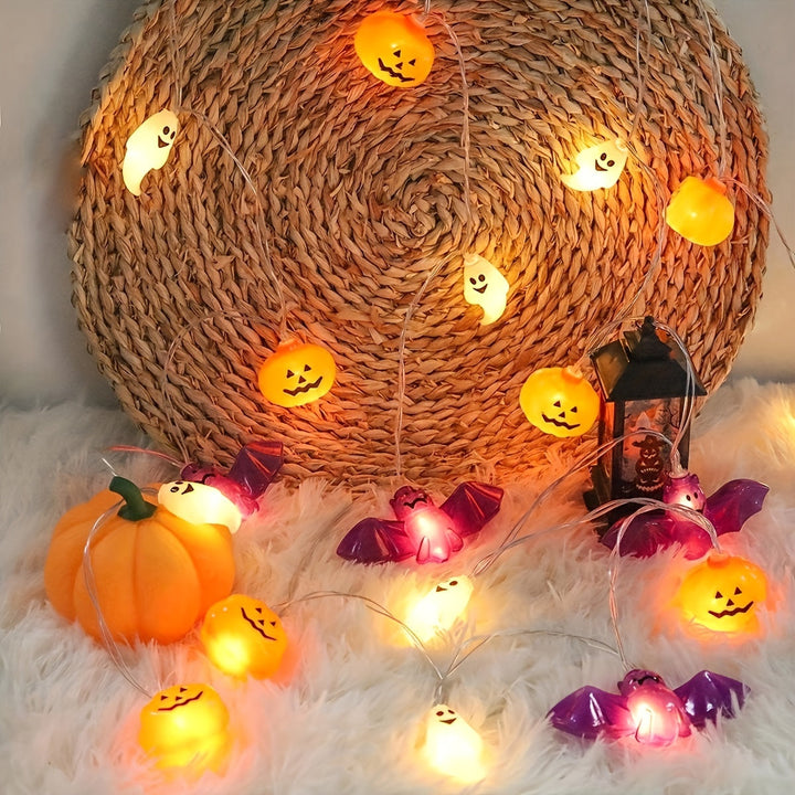 BowLift | Spooky Halloween String Lights – Battery-Powered Pumpkin Design