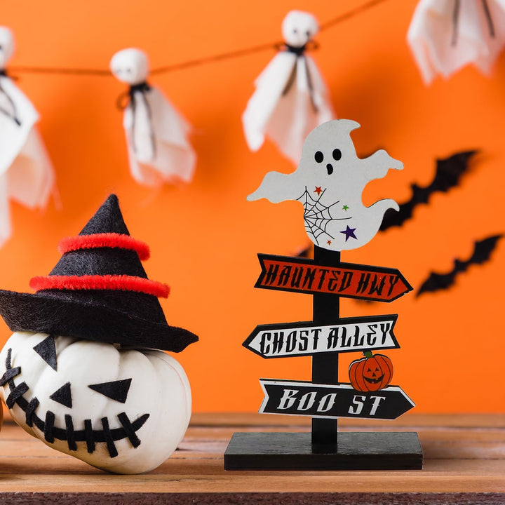 BowLift | Halloween Wooden Pumpkin – Decorative Tabletop Ornament for Home