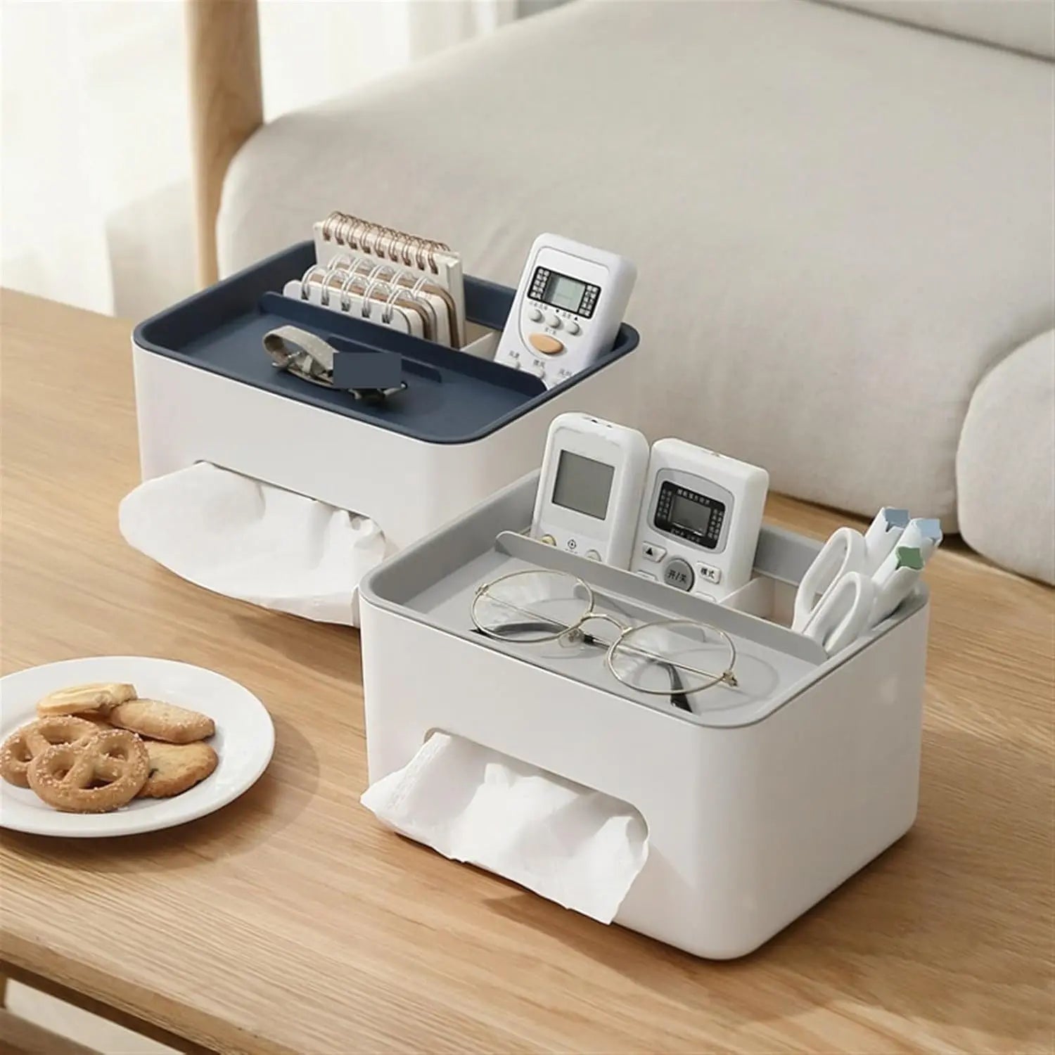 BowLift | Durable Multifunctional Tissue Box with Storage Compartments