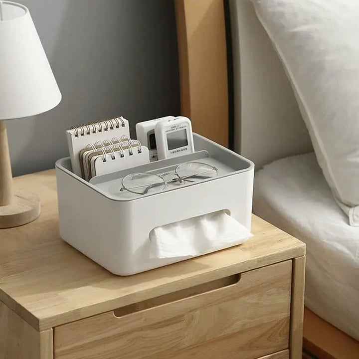 BowLift | Durable Multifunctional Tissue Box with Storage Compartments