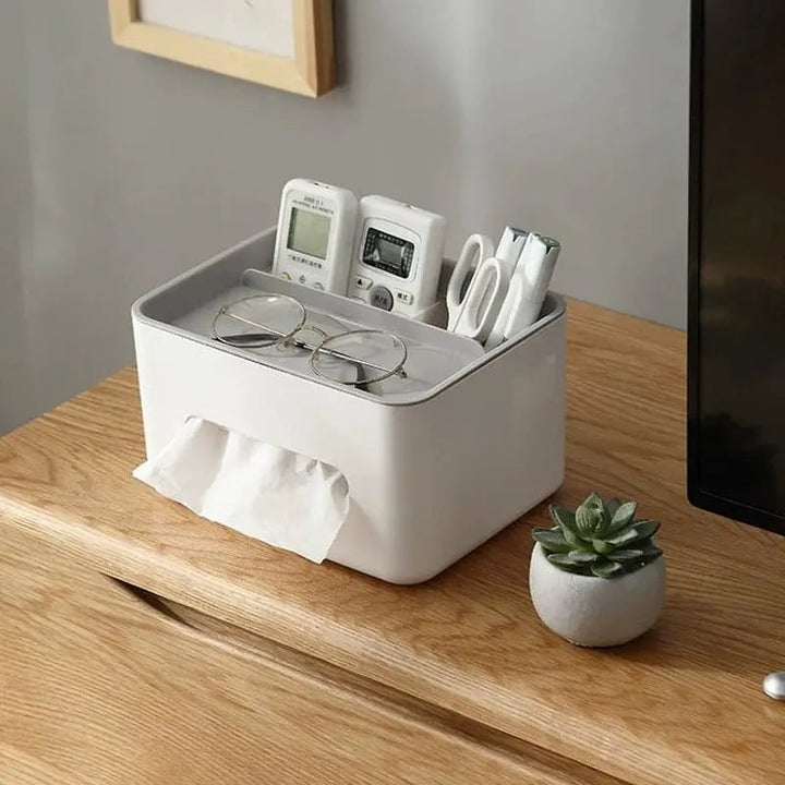 BowLift | Durable Multifunctional Tissue Box with Storage Compartments