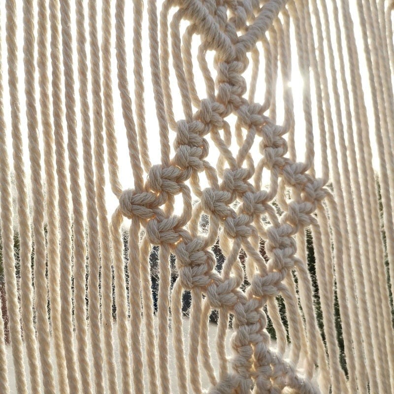 Handwoven Macrame Hanging Drapery Bowlift