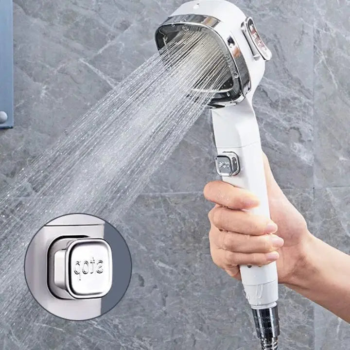 BowLift | Handheld shower with 4 spray modes & stop button – High pressure
