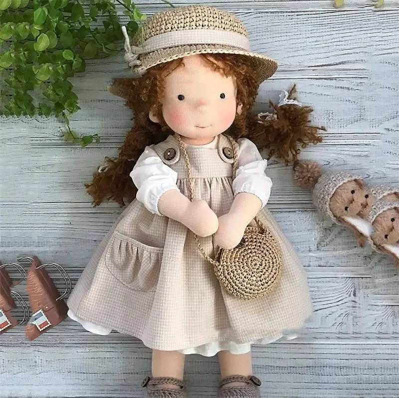 BowLift | Handmade cotton Waldorf doll with accessories