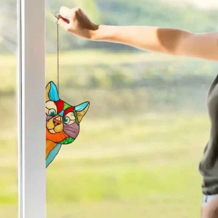 BowLift | Handmade Cat Suncatcher – Window Decoration with Style