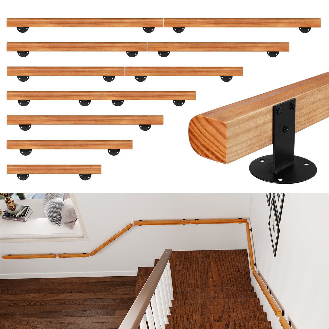 Handrail Stair Railing Pine Wood Half Round Wood | Bowlift