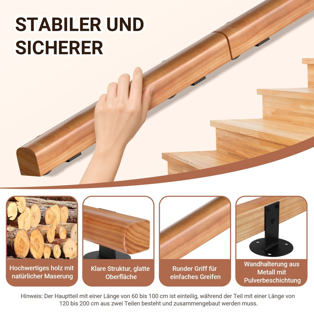 Handrail Stair Railing Pine Wood Half Round Wood | Bowlift
