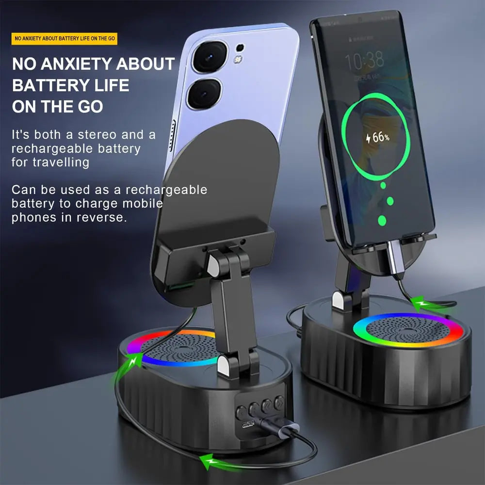 BowLift | Handy Stand with Induction Speaker & Power Bank