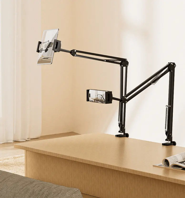 BowLift | Device holder for the bed with long arm – Holds devices up to 1.2 kg safely