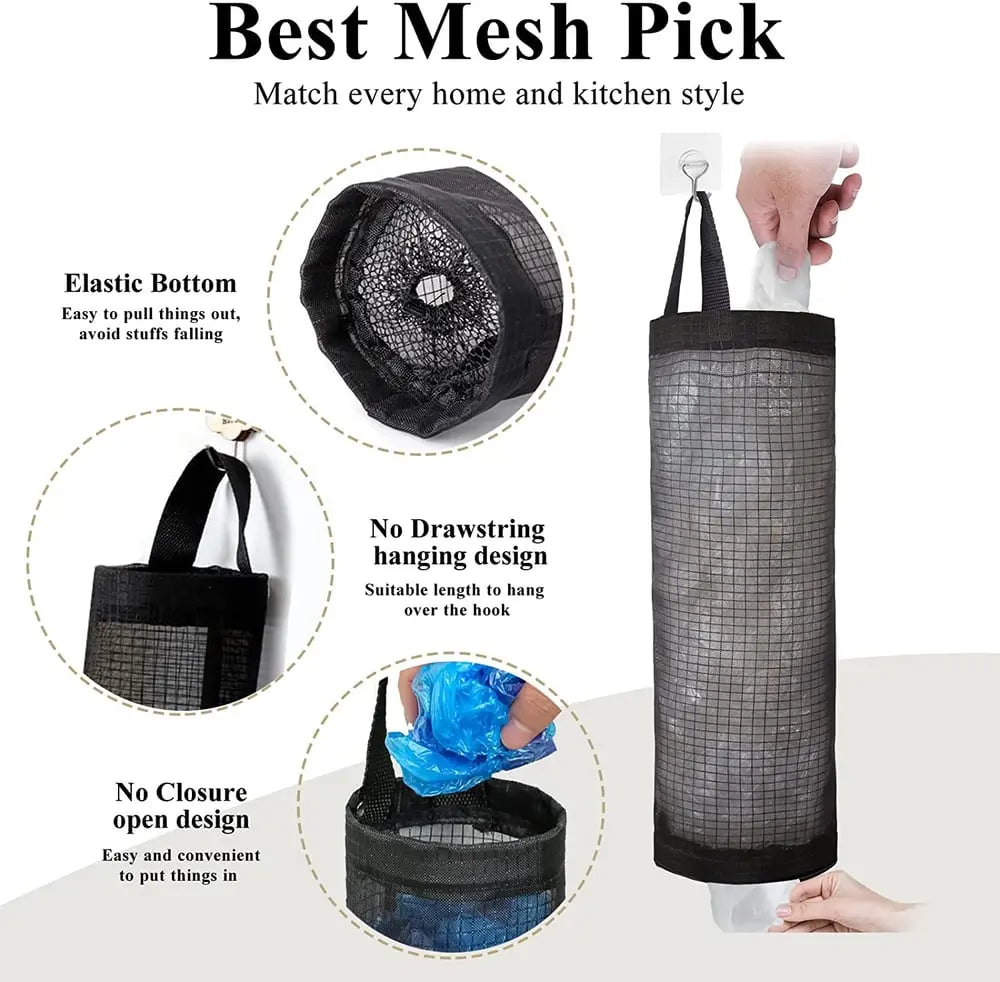 BowLift | Hanging Mesh Organizer for Bags – Neatly Store Plastic Bags