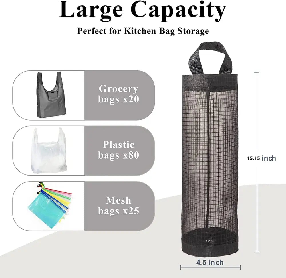 BowLift | Hanging Mesh Organizer for Bags – Neatly Store Plastic Bags