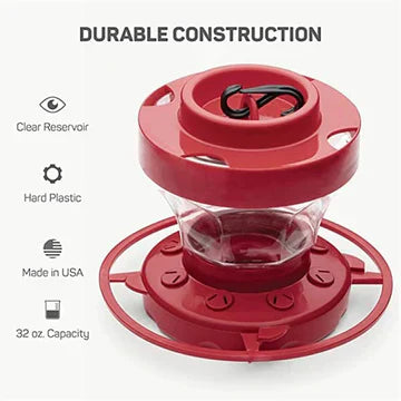 BowLift | Hanging Bee Proof Hummingbird Water Feeders with Perch