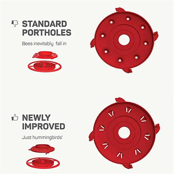 Red Nectar House for Hummingbirds with Insect Stop | Bowlift