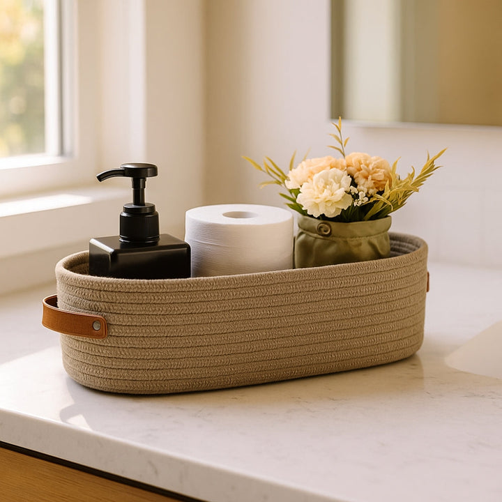 BowLift | Harper Woven Storage Basket Organizer