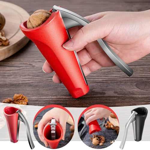 BowLift | Ergonomic Nutcracker with Lever Mechanism – Robust Walnut & Hazelnut Opener