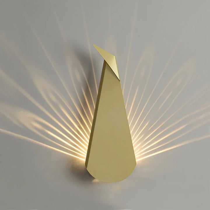 ElegantLuxe - Modern LED Wall Lamp Peacock Feather Bowlift
