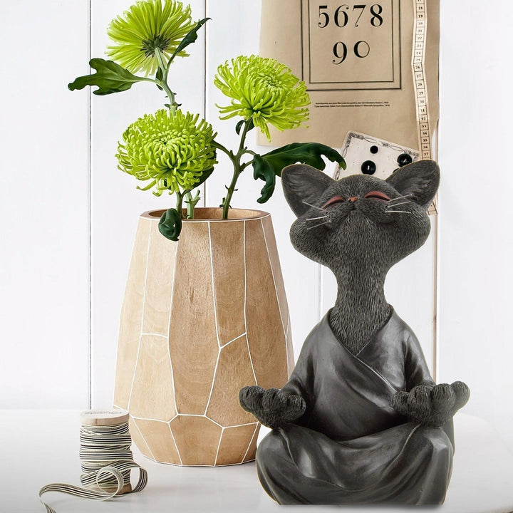 Whimsical Buddha Cat Figurine | Bowlift