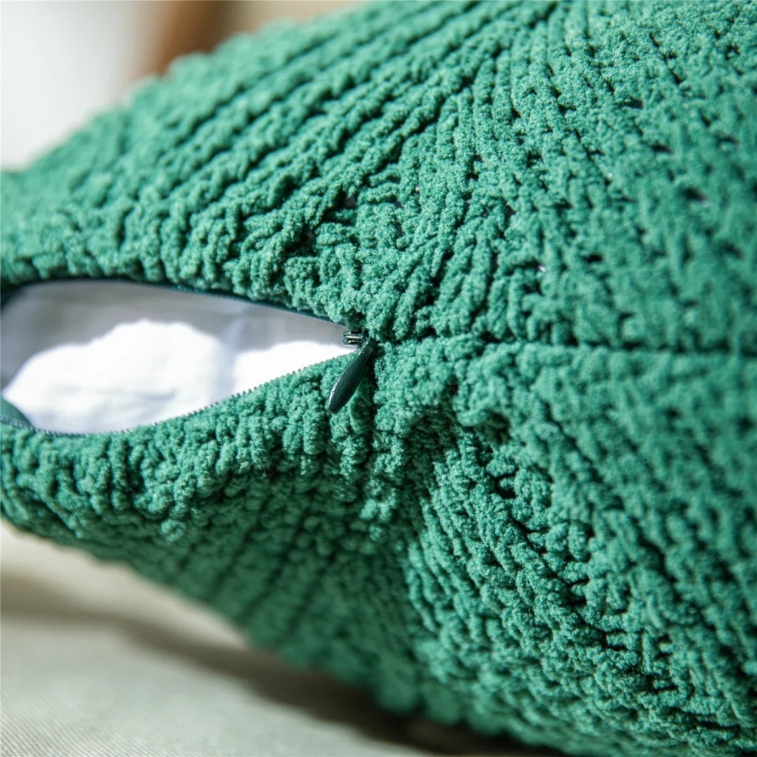 BowLift | Chic Chenille Cushion Cover with Nordic Pom Poms - Luxury Comfort
