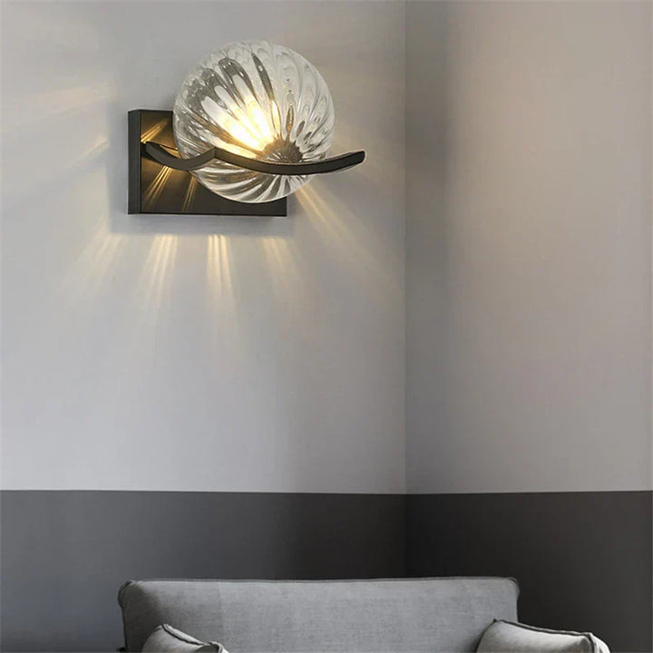 BowLift | Elegant LED Wall Lamp Glass Construction and Cozy Atmosphere