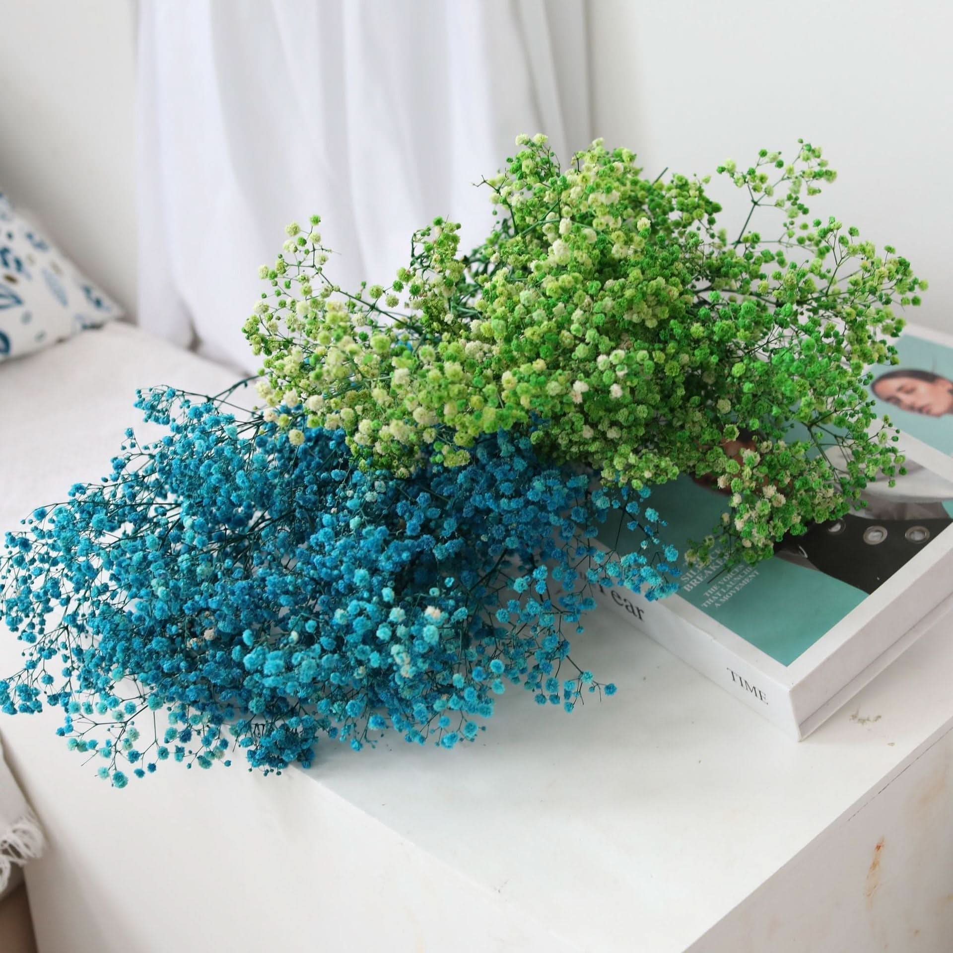 BowLift | Dried Preserved Gypsophila Flower Bouquet – Natural Decor
