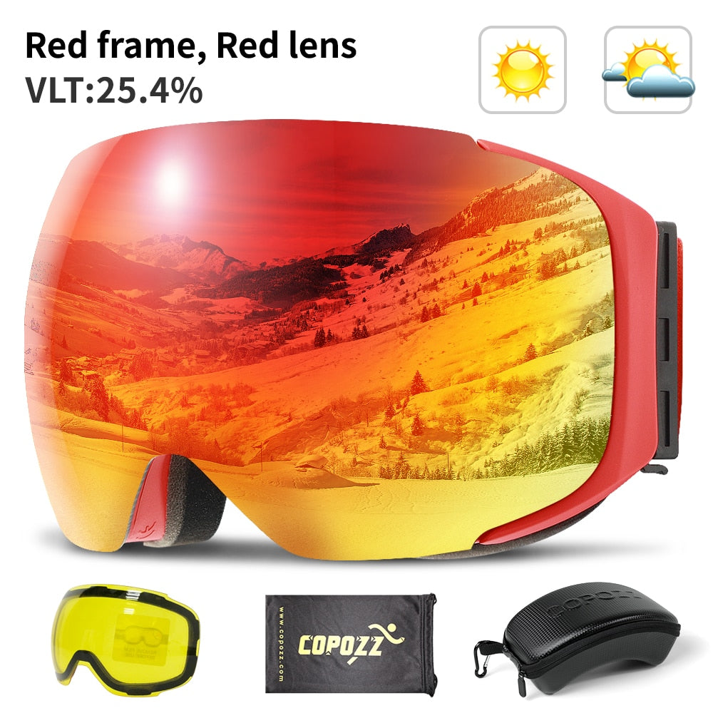 Magnetic UV Protection Anti-Fog Ski Goggles | Bowlift