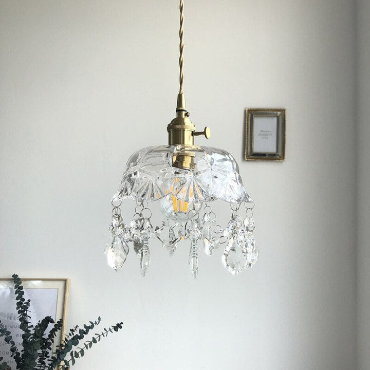 Stylish Crystal Pendant Lamp - Elara | Bowlift