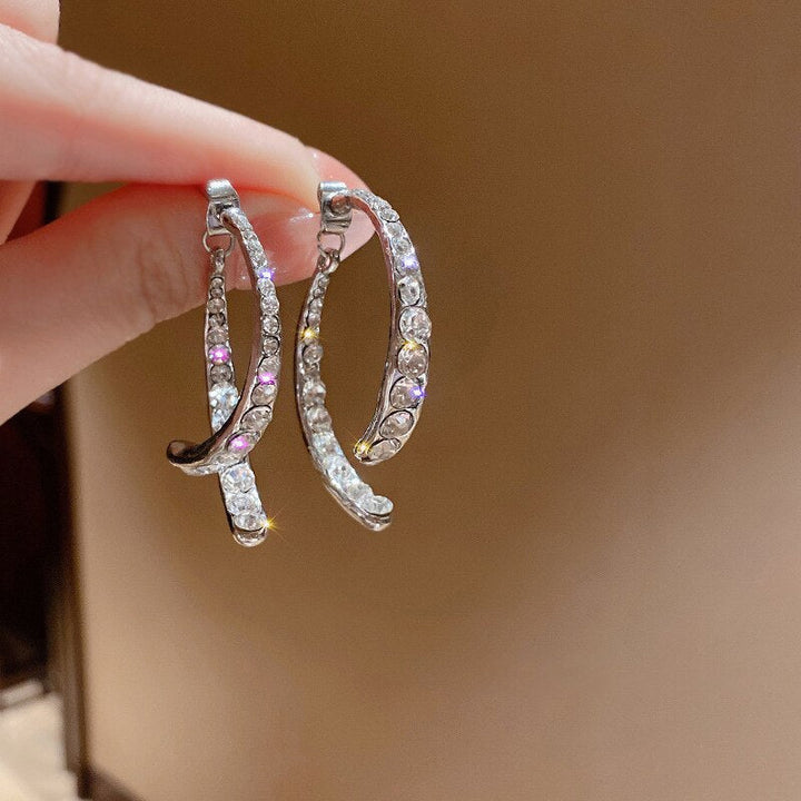 BowLift | Korean Style Rhinestone Geometric Earrings