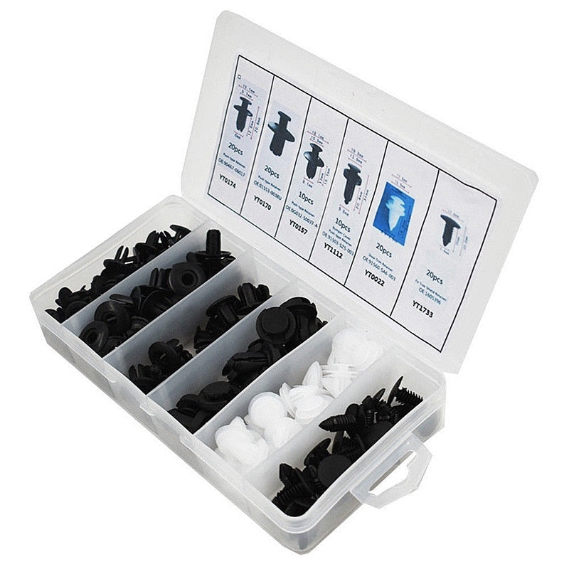 BowLift | 100pcs Auto Fastener Pin Rivet Bumper Car Clip Kit
