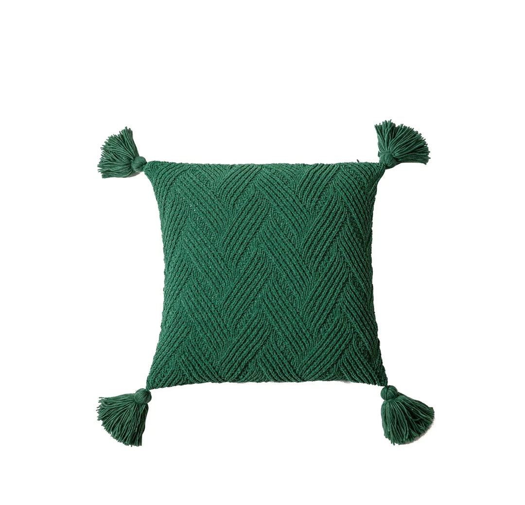 BowLift | Chic Chenille Cushion Cover with Nordic Pom Poms - Luxury Comfort