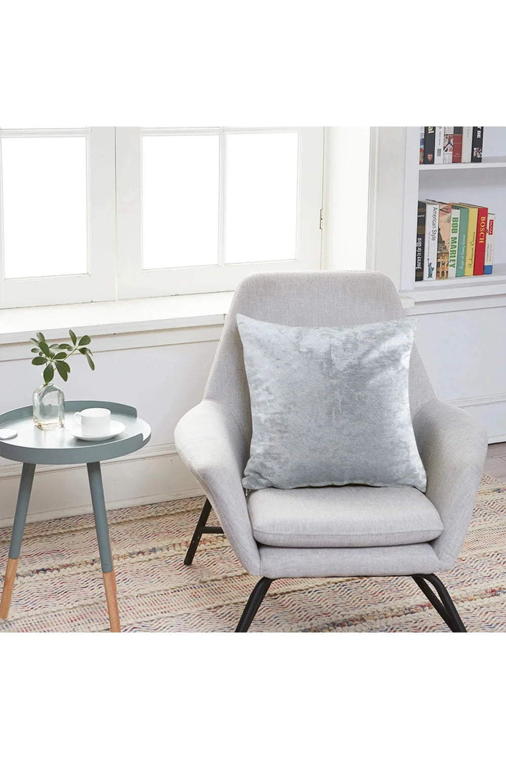 gray velvet pillowcase | Bowlift
