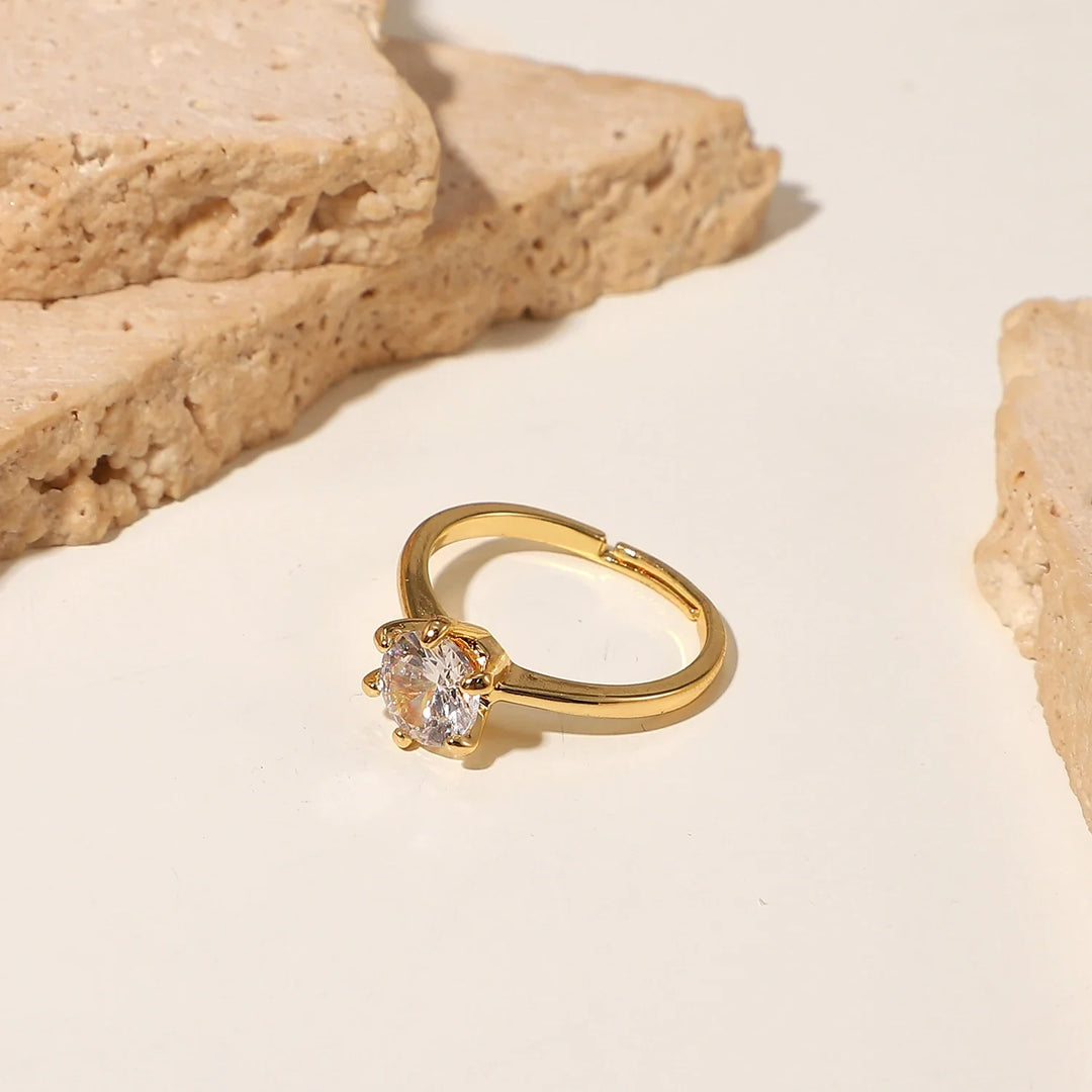 BowLift | Adjustable Classic 6 Prong Dainty Diamond Ring