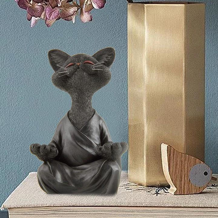 Whimsical Buddha Cat Figurine | Bowlift