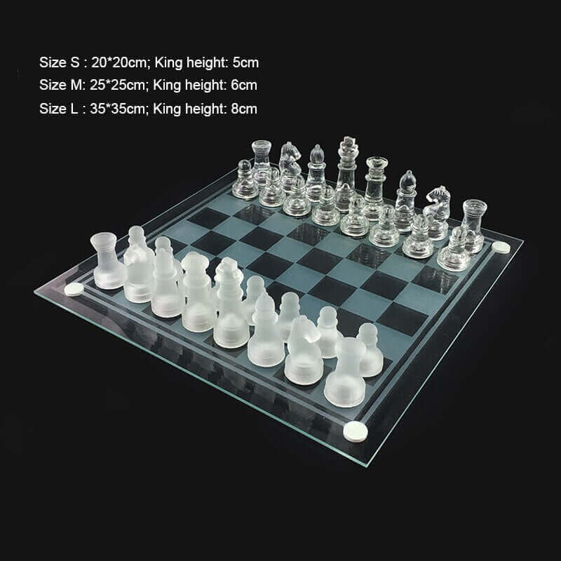 BowLift | Glass Chess Set