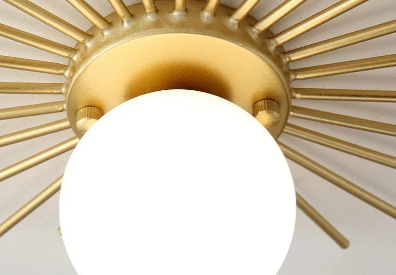 BowLift | HaloBeam – Elegant Glass and Iron Wall Lamp for Classic Touch