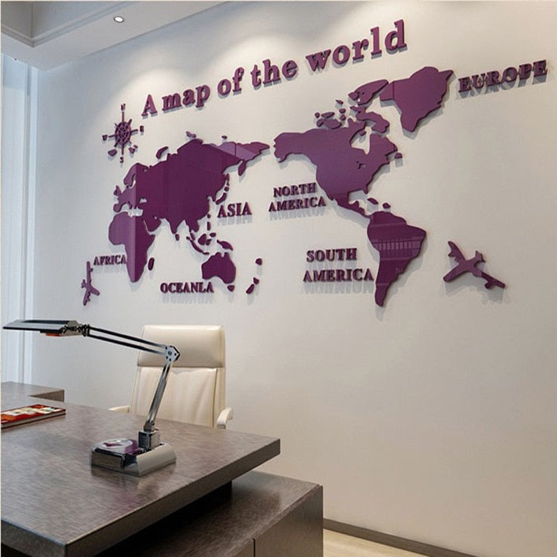 Globe Vision World Map Sticker | Bowlift