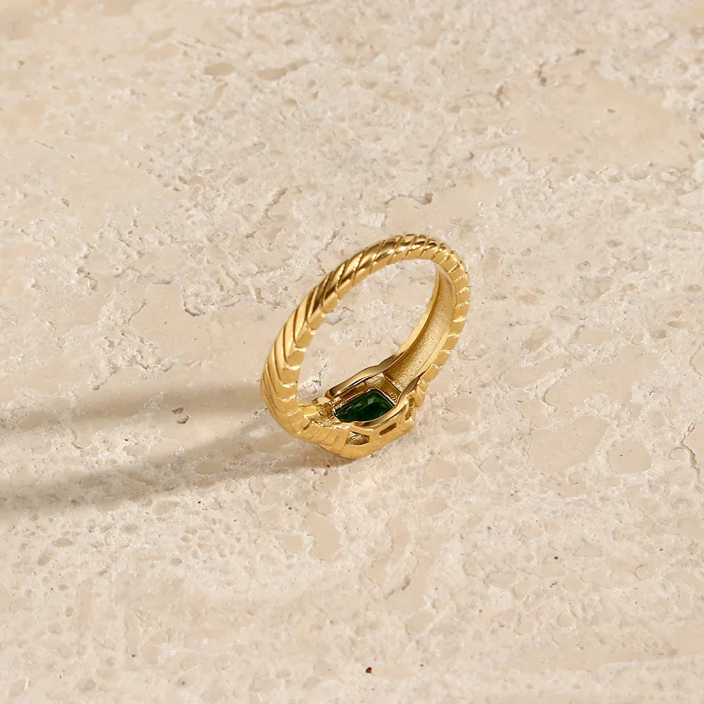 BowLift | Cross Striped Baguette Diamond Ring