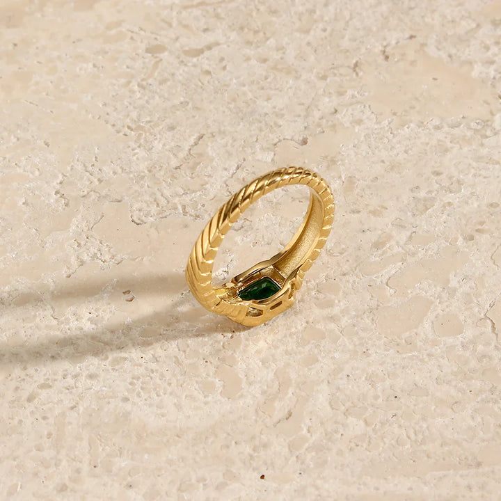 BowLift | Cross Striped Baguette Diamond Ring
