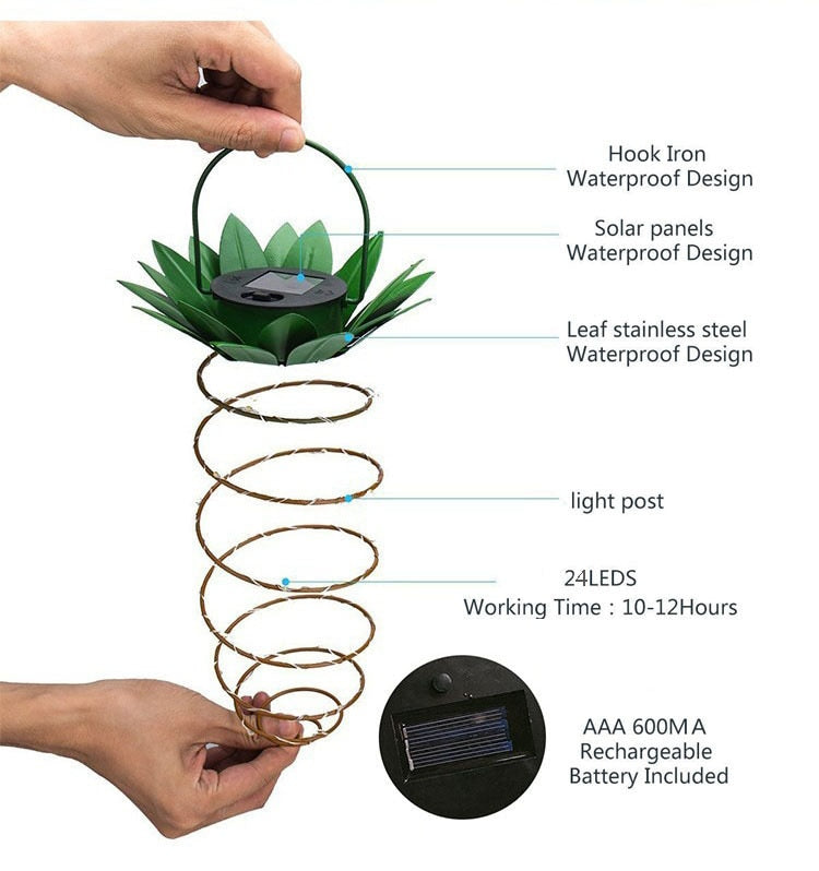 BowLift | Pineapple Solar Garden Lamp