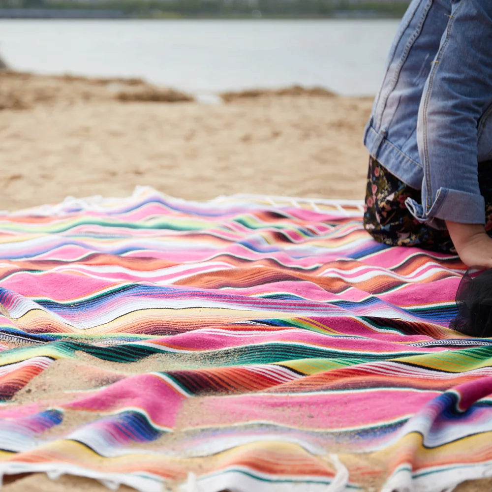 BowLift | Boho Vibrant Mexican Serape Blanket