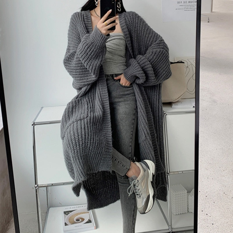 BowLift | Asymmetrical Long & Warm Sweater Coat