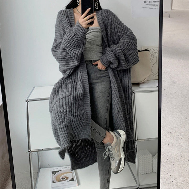 BowLift | Asymmetrical Long & Warm Sweater Coat