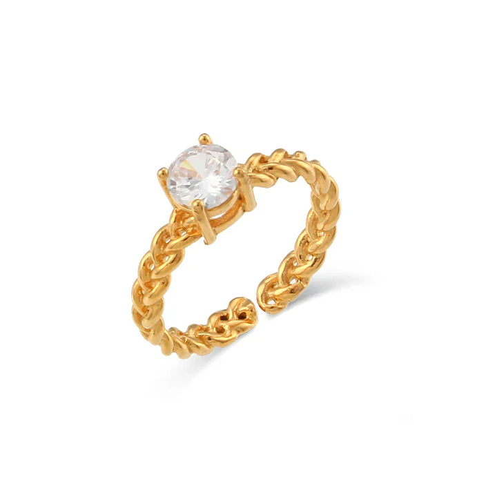 BowLift | Classy Woven Band Diamond Ring