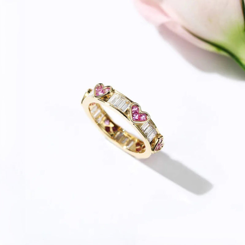 BowLift | Classy Heart Wrap Baguette Diamond Ring