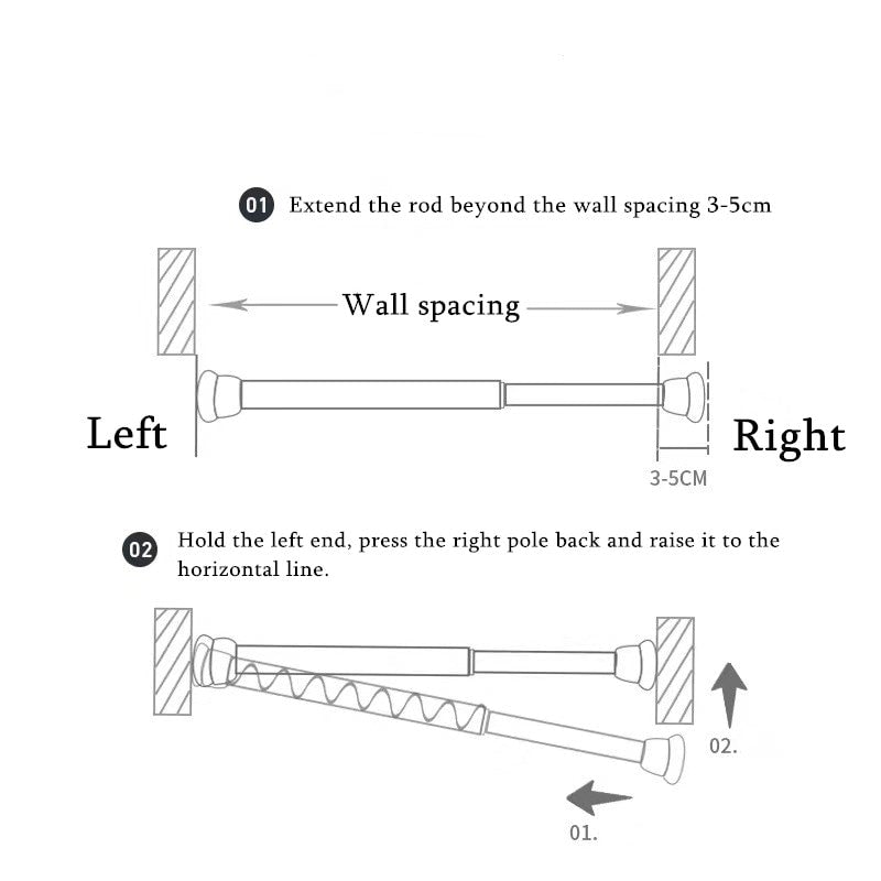 BowLift | Punch-Free Adjustable Curtain Hanging Rod
